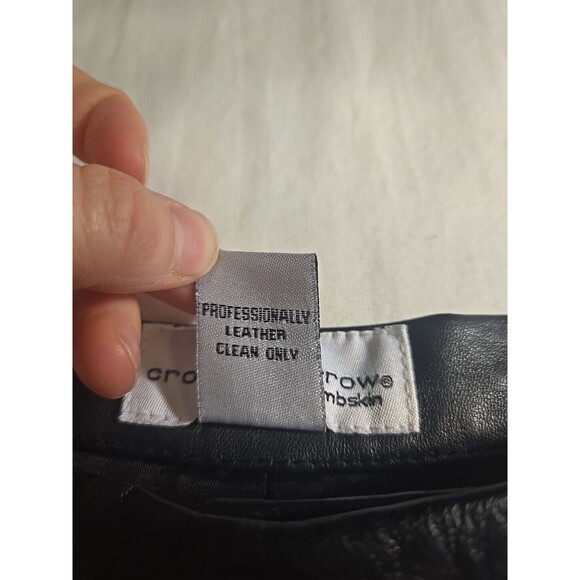 Croft and Barrow Lambskin Leather Pants Women's Size 8 Straight Lined High Waist - Picture 4 of 12